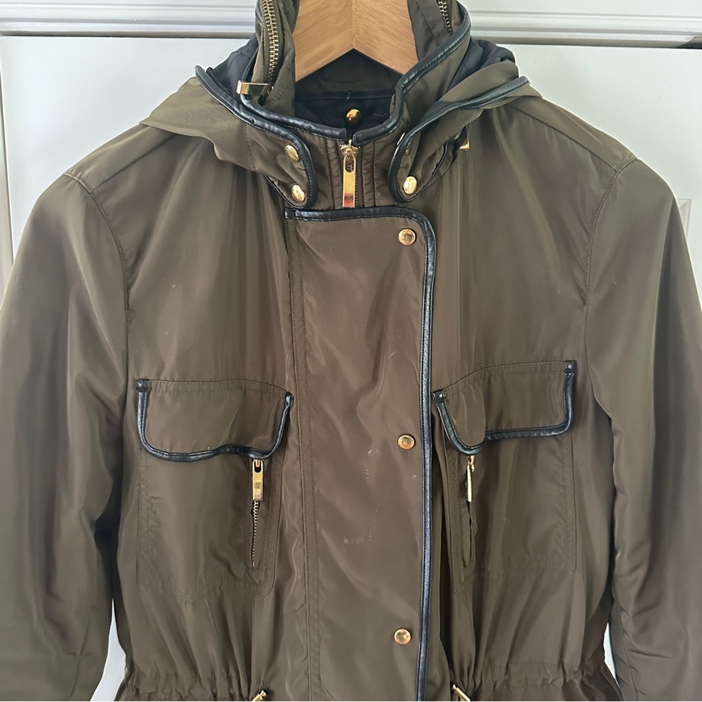 Zara Basic Utility Full Zip Cinch Lightweight Hoo… - image 7